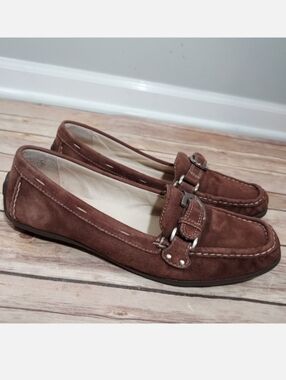 AK Anne Klein Ritchey brown suede driving moc 7.5